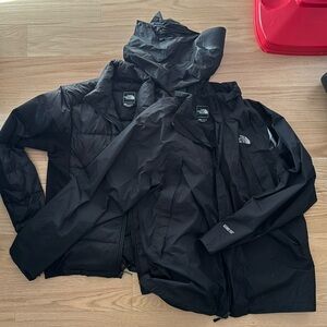 Northface men’s Large jacket gortex shell and warm liner